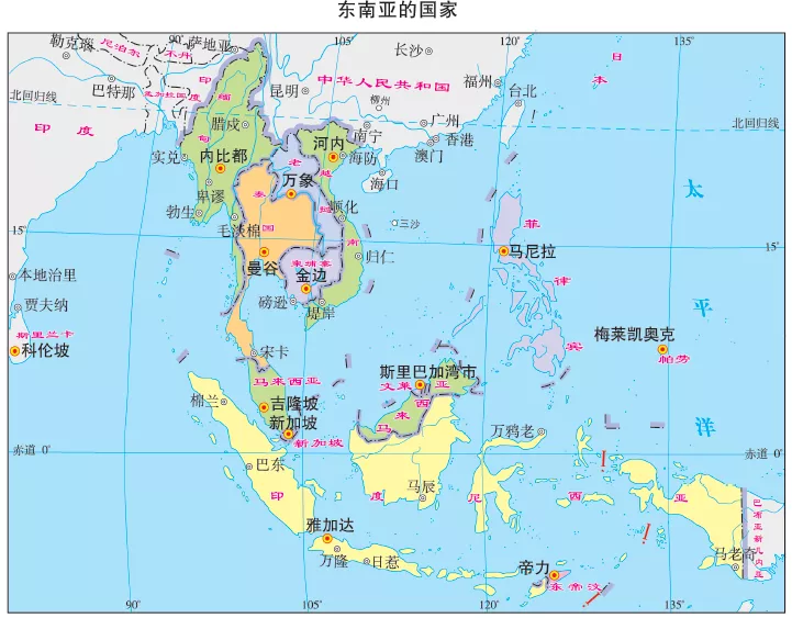 东南亚气候类型分布（东南亚组成与范围以及自然地理特征）